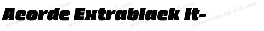 Acorde Extrablack It字体转换